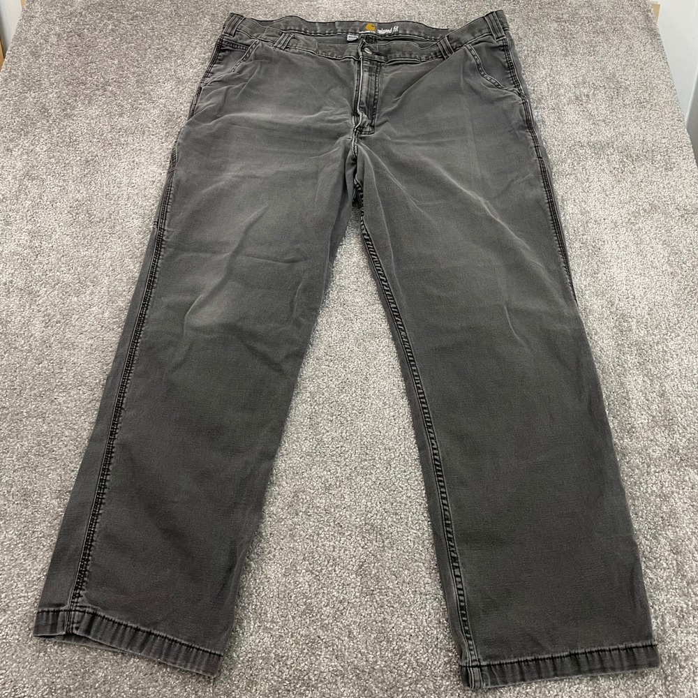 Carhartt Canvas Work Pants Mens 41x30 Relaxed Fit Cargo Utility (Size Tag 42x32)